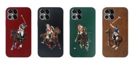 Santa Barbara Jockey Series Genuine Polo & Racquet Club Leather Case For iPhone 12 Series